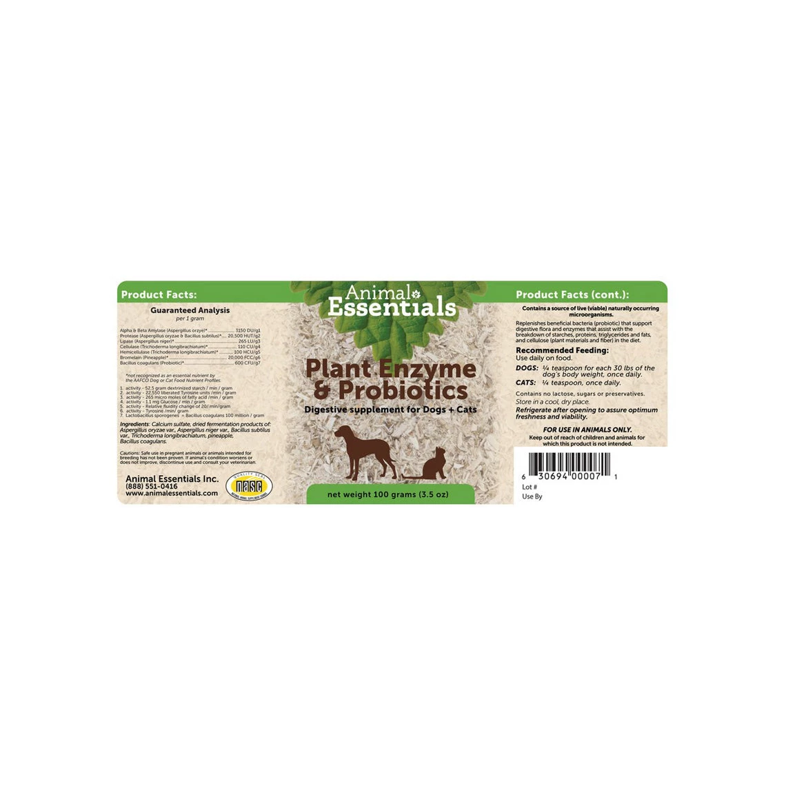 Animal Essentials Plant Enzymes & Probiotics Digestive Powder For Dogs & Cats - Image 4