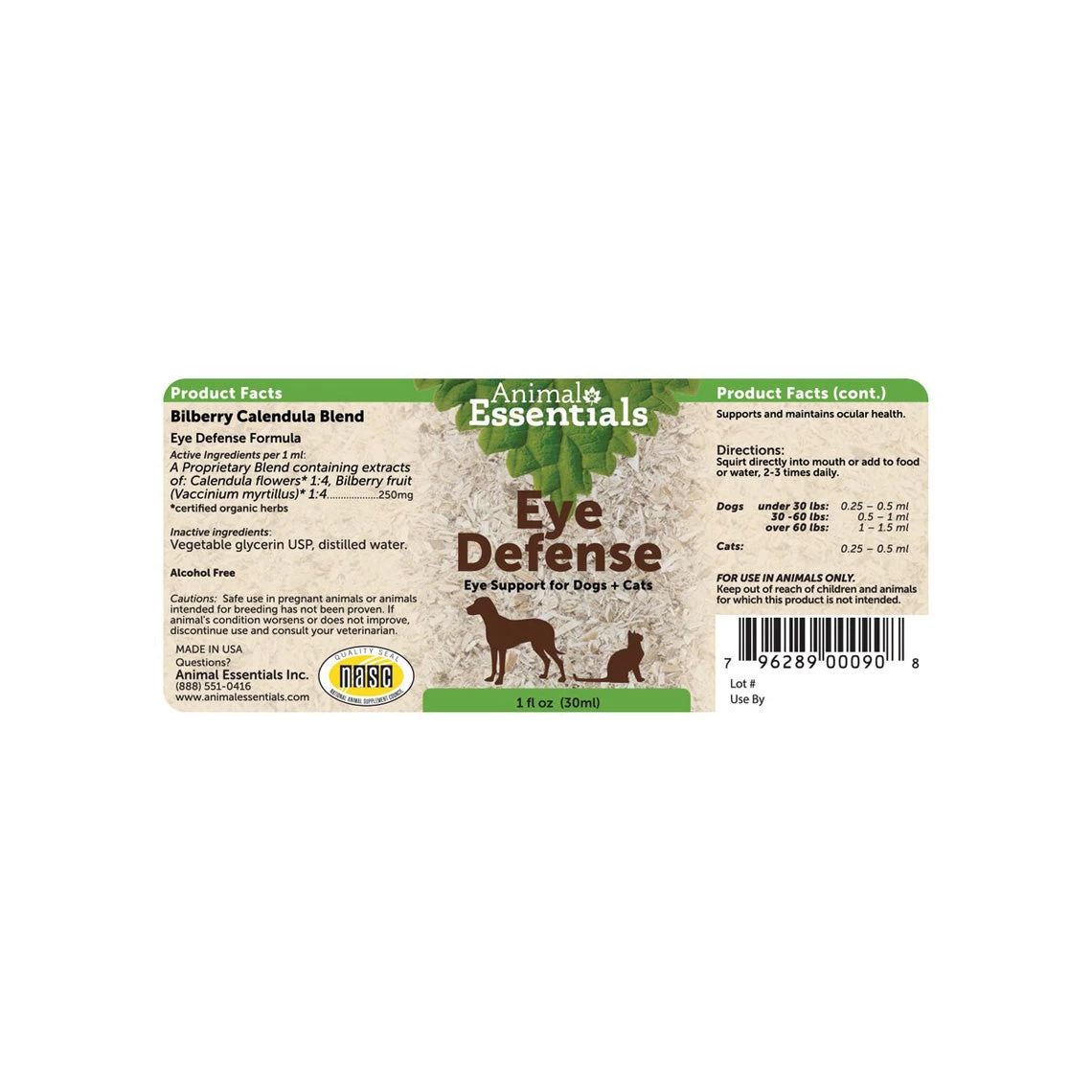 Animal Essentials Eye Defense Liquid Herbal Support For Dogs & Cats - Image 2