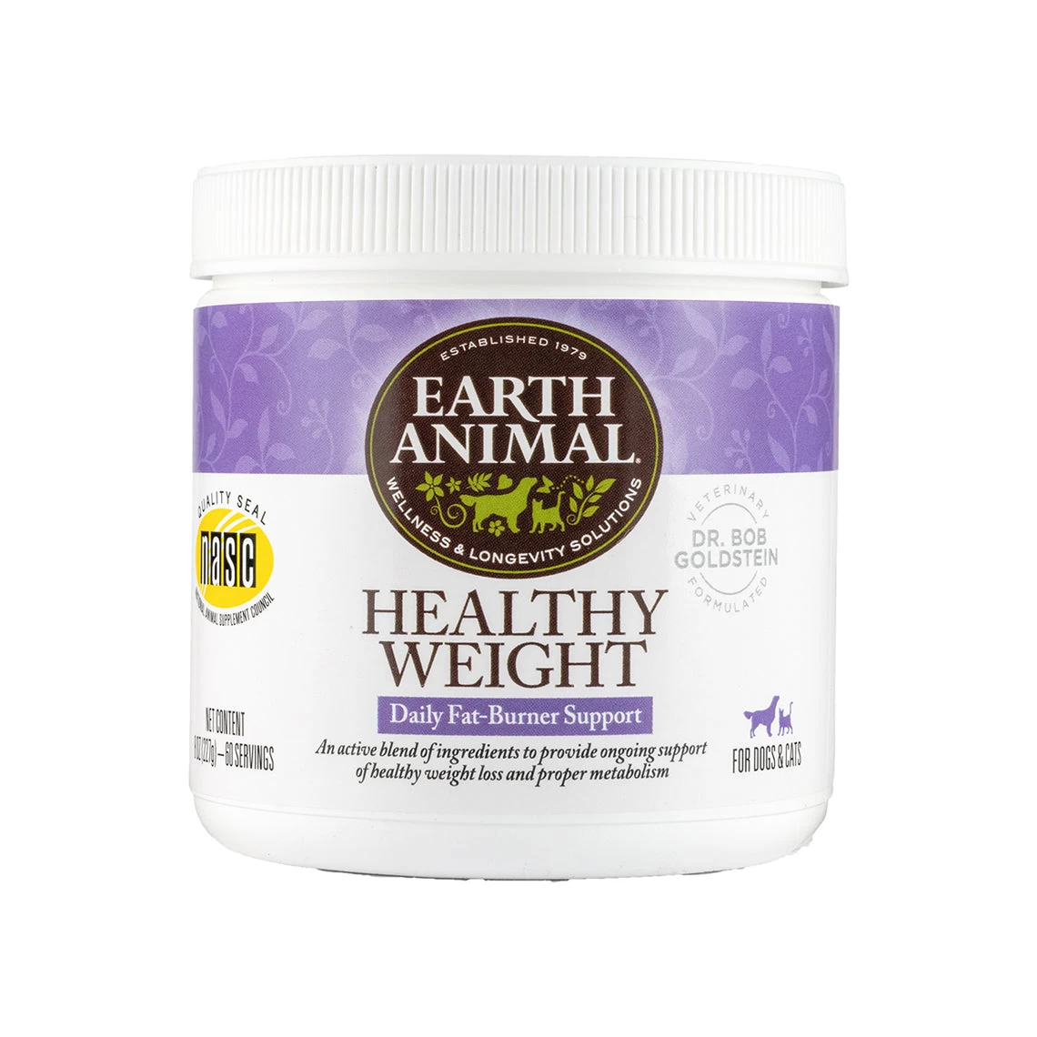 Earth Animal Healthy Weight Nutritional Supplement Powder For Cats & Dogs