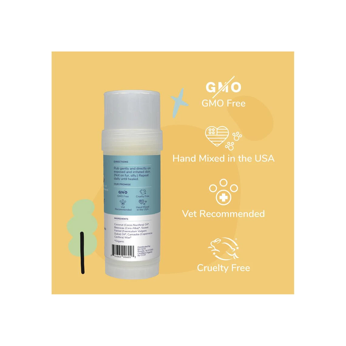 Kin + Kind Organic Hot Spot Relief Stick For Dogs & Cats - Image 3