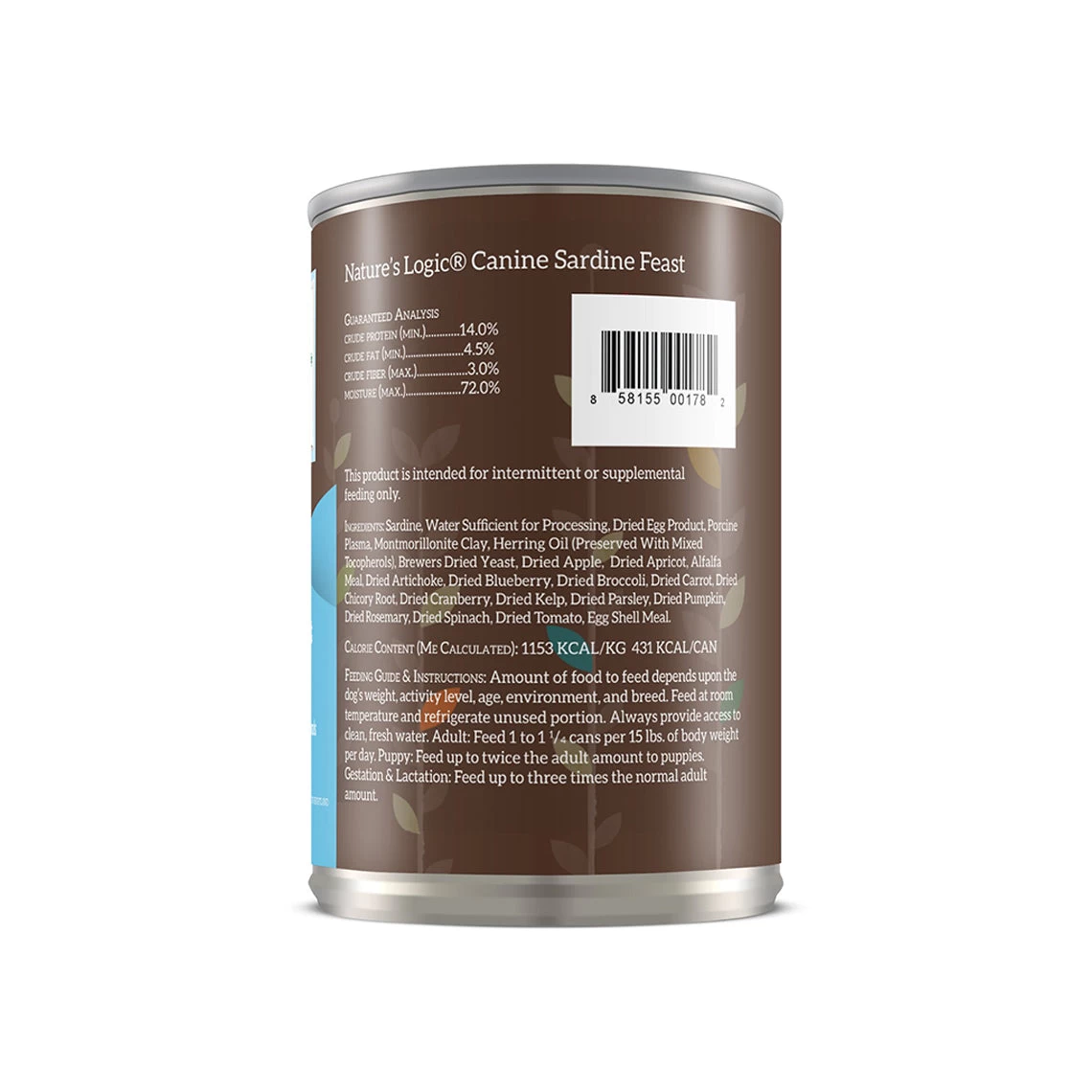 Nature's Logic Canine Sardine Feast 13.2 Oz Canned Wet Food For Dogs - Image 2