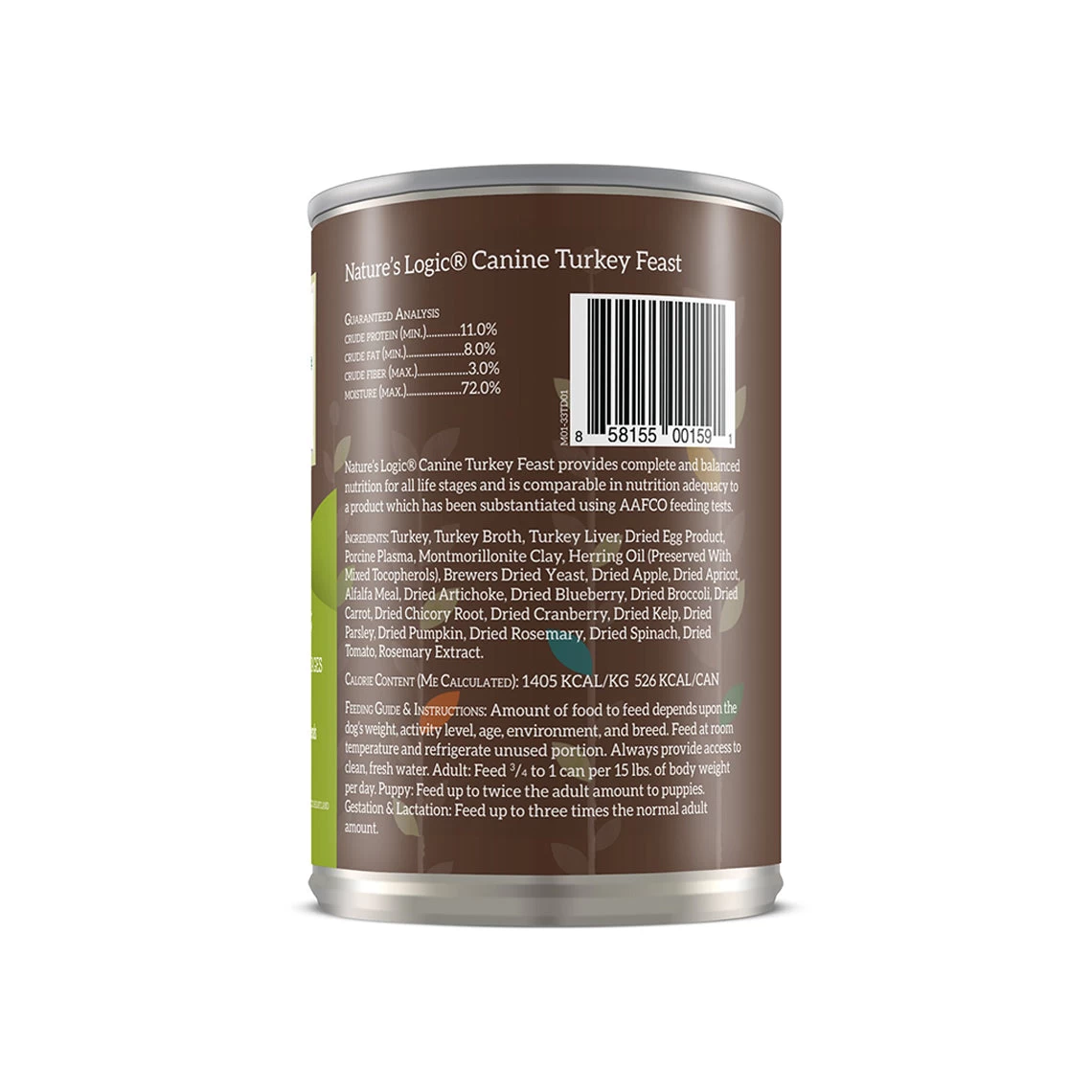 Nature's Logic Canine Turkey Feast 13.2 Oz Canned Wet Food For Dogs - Image 2