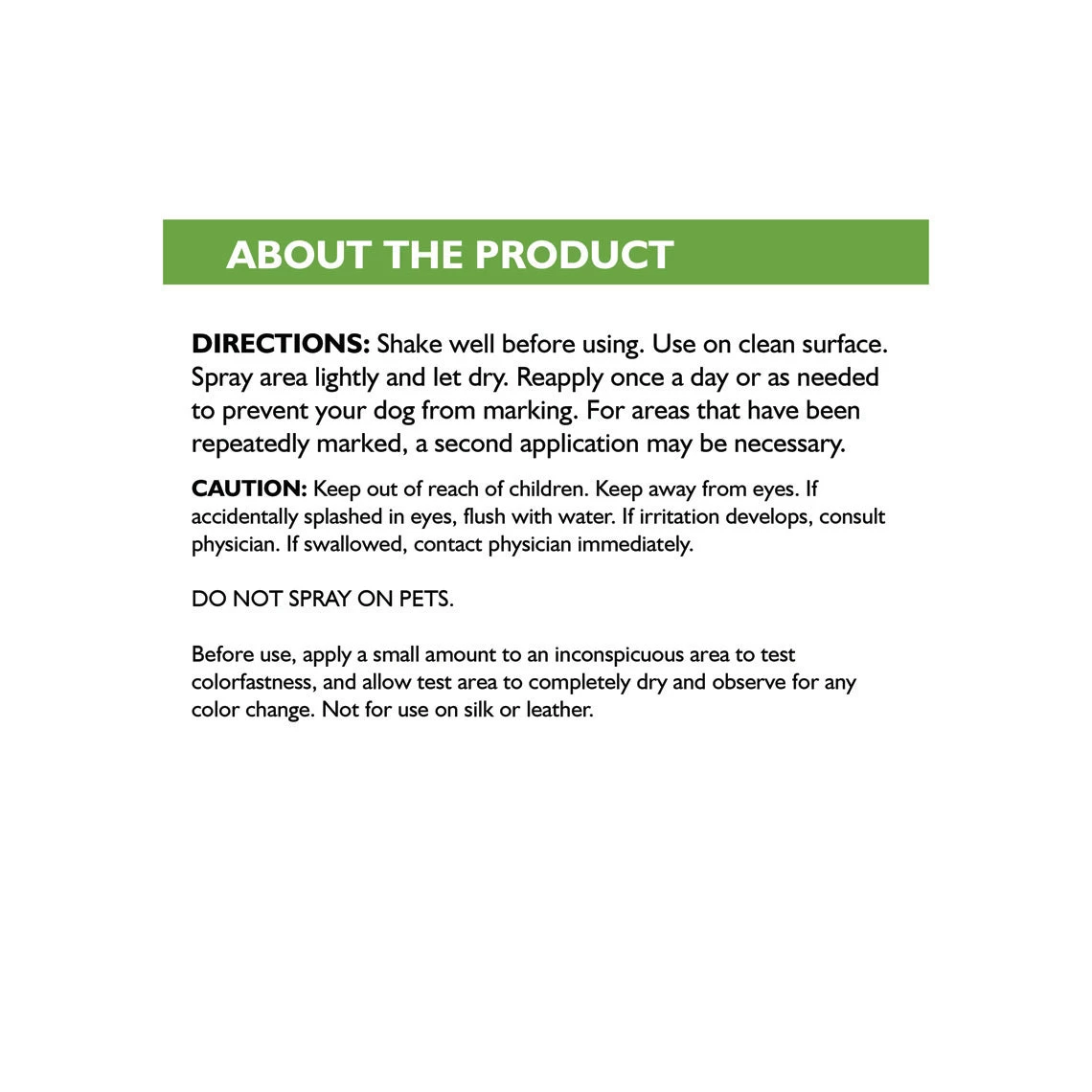 Only Natural Pet No Marking Deterrent Spray For Dogs - Image 5