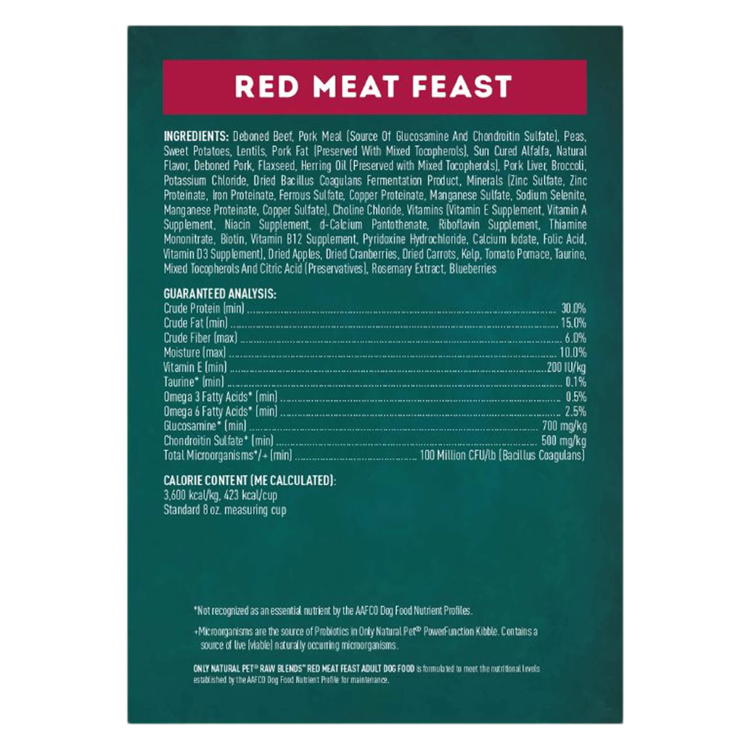 Only Natural Pet Raw Blends Red Meat Feast Raw Grain Free Dog Food - Image 4
