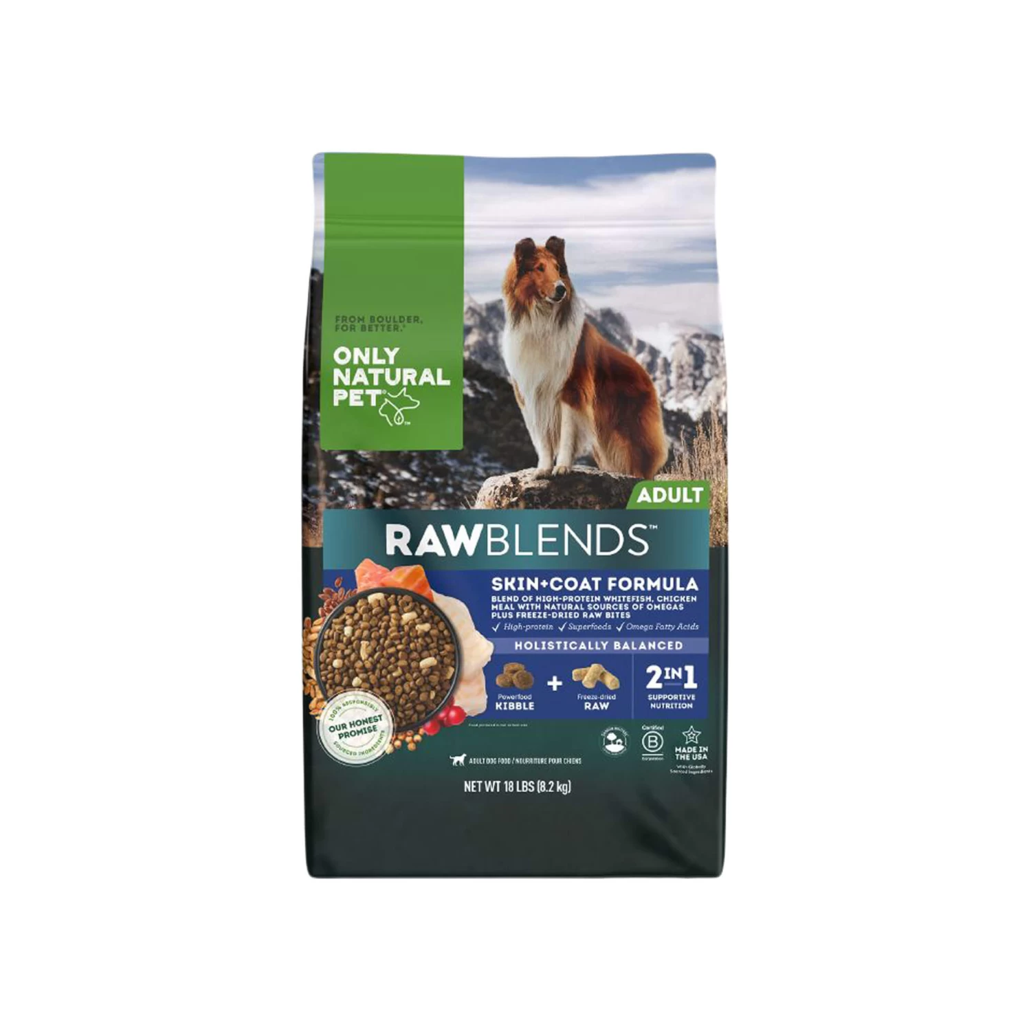 Only Natural Pet Raw Blends Skin And Coat Dog Food - Image 2
