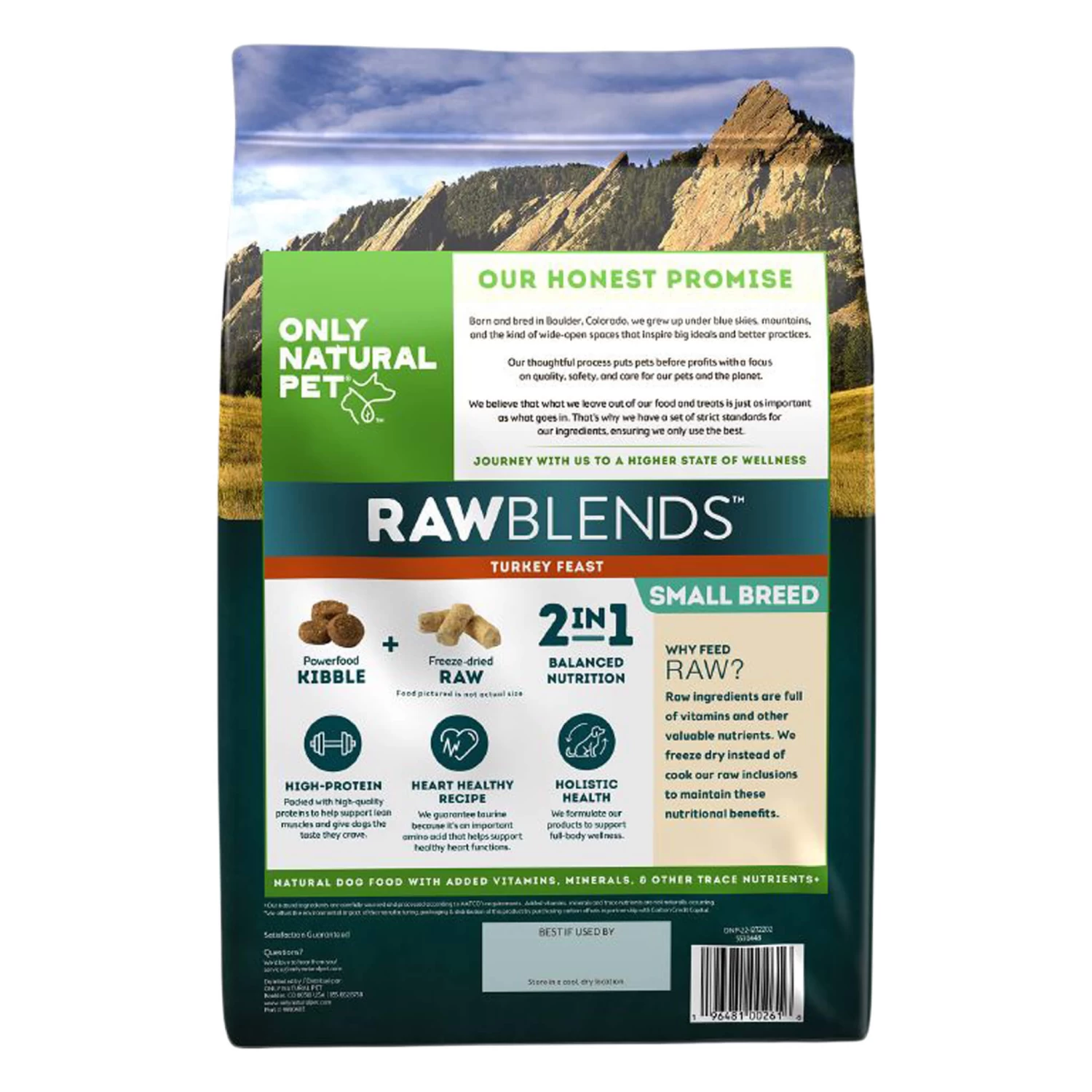 Only Natural Pet Raw Blends Turkey Feast Grain Free Small Breed Dog Food - Image 2