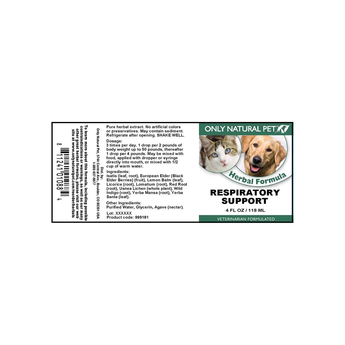 Only Natural Pet Respiratory Support Herbal Formula - Image 13