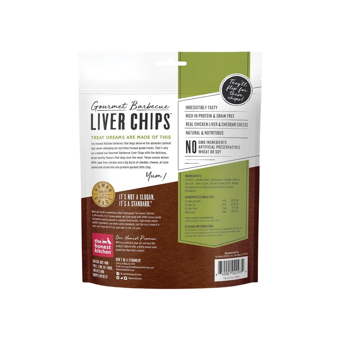 The Honest Kitchen Gourmet Barbecue Liver Chips 4 Oz Treats For Dogs - Image 5